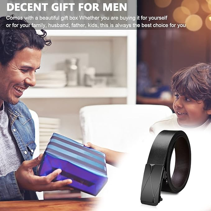 🖤 Premium Black Leather Belt for Men | 🔒 Auto-Lock Buckle | 💼 Adjustable & Durable Design | 👔 Formal & 👖 Casual Wear