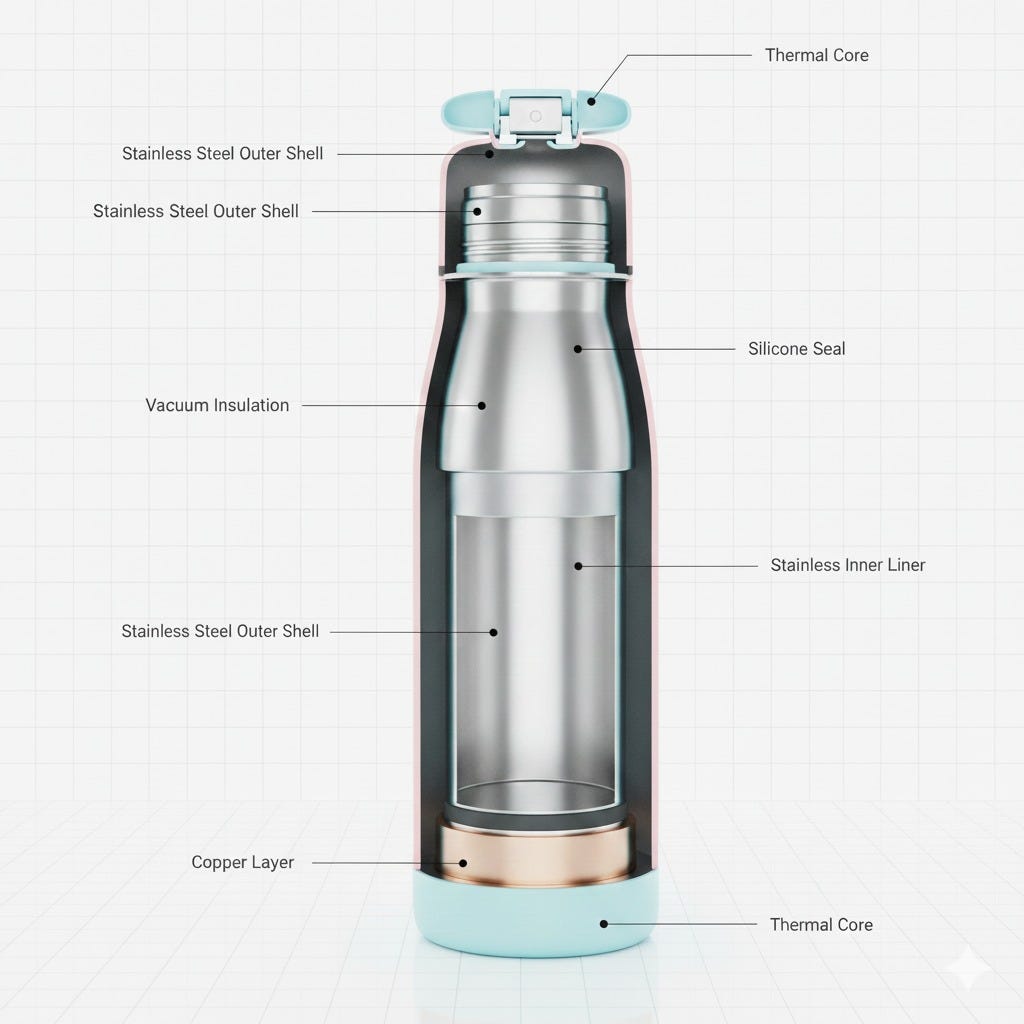Leak-Proof Glass Water Bottle with Protective Silicone Sleeve