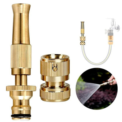 High Pressure Water Spray Gun Nozzle Car Bike Washing Nozzle Water Pressure Booster Brass Nozzle