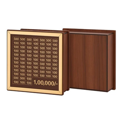 Money Saving Box for Kids and Adults | Wooden Money Bank with Lock | 1 Lakh Saving Box with Numbers | (Money Bank)