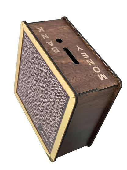 Money Saving Box for Kids and Adults | Wooden Money Bank with Lock | 1 Lakh Saving Box with Numbers | (Money Bank)