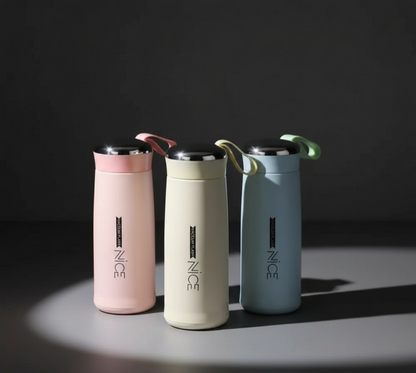 Leak-Proof Glass Water Bottle with Protective Silicone Sleeve