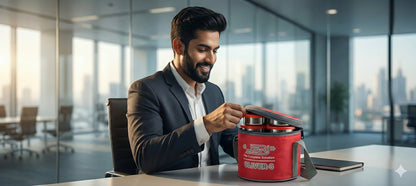 Round Lunch Box – 3 Bowl Set (200 ml Each) with Carry Bag